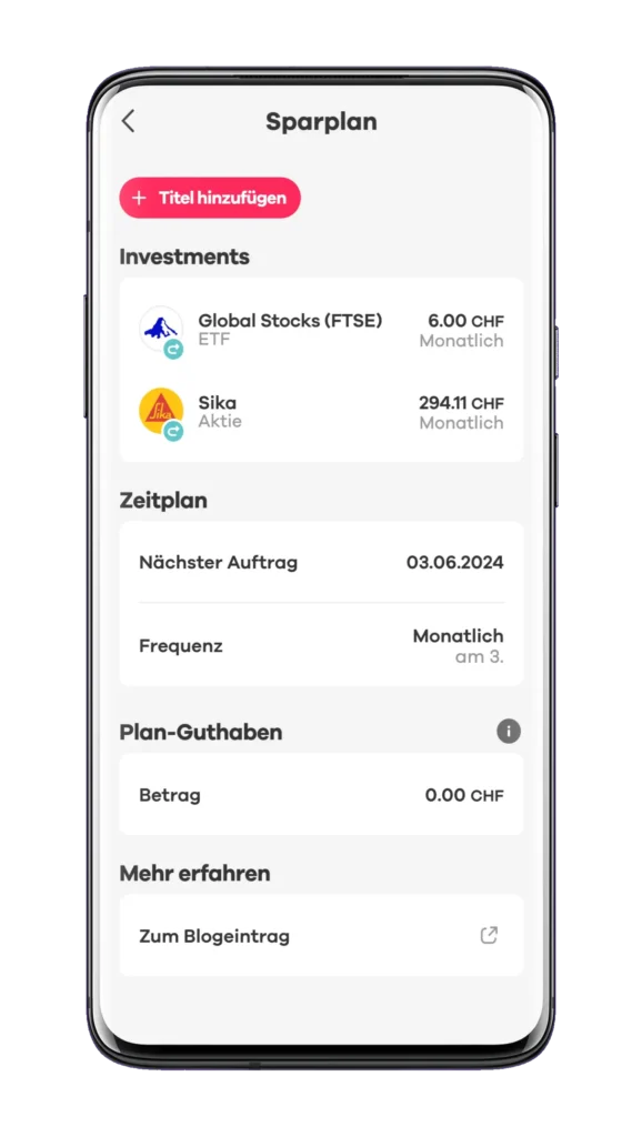 Neon Invest Sparplan mit Aktie und ETF aufsetzen