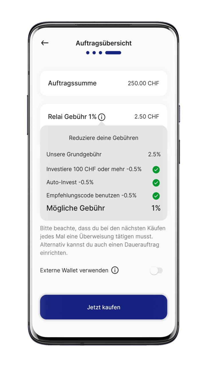 Relai Auftragsübersicht und Gebühren Relai Auftragsübersicht und Gebühren