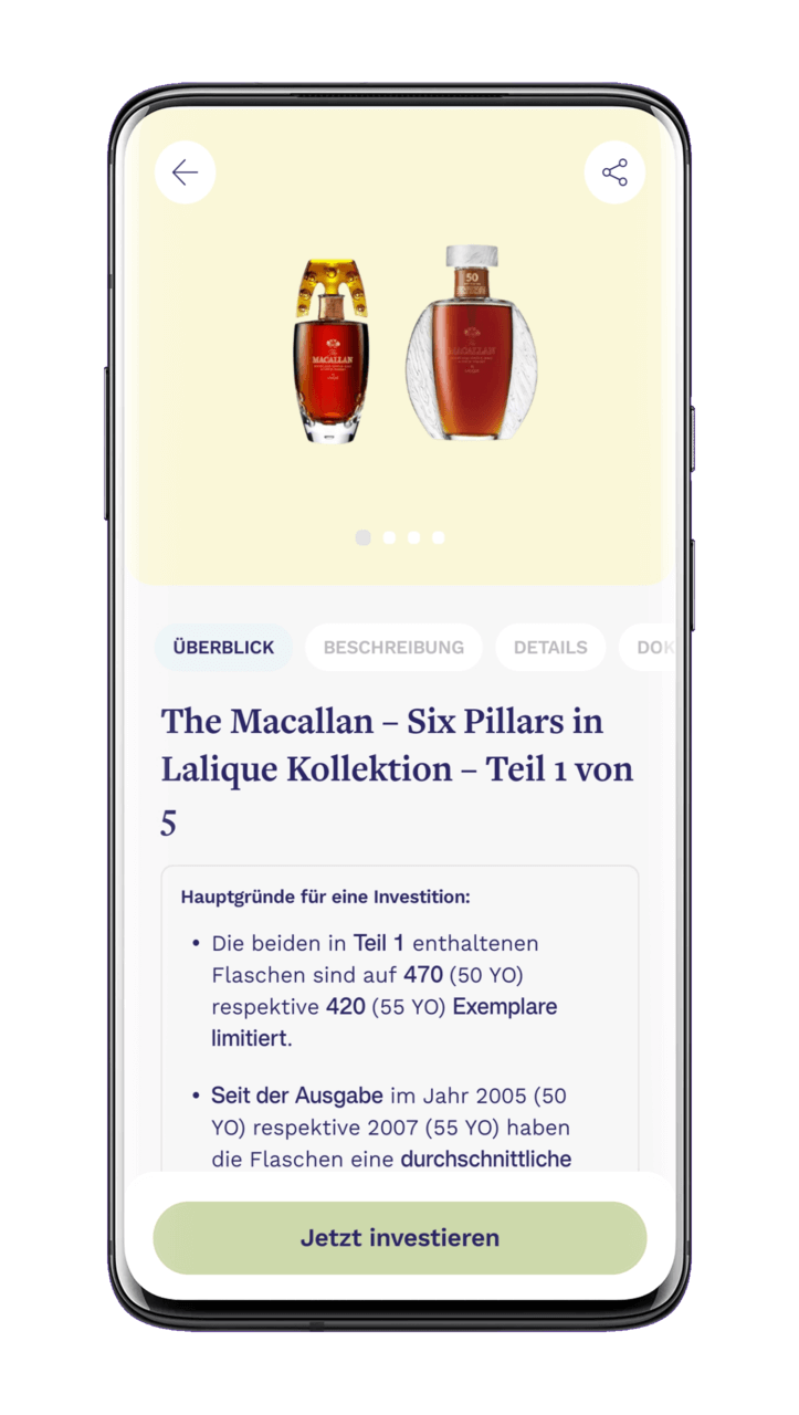 Splint Invest App - Übersicht und Informationen Sachwert