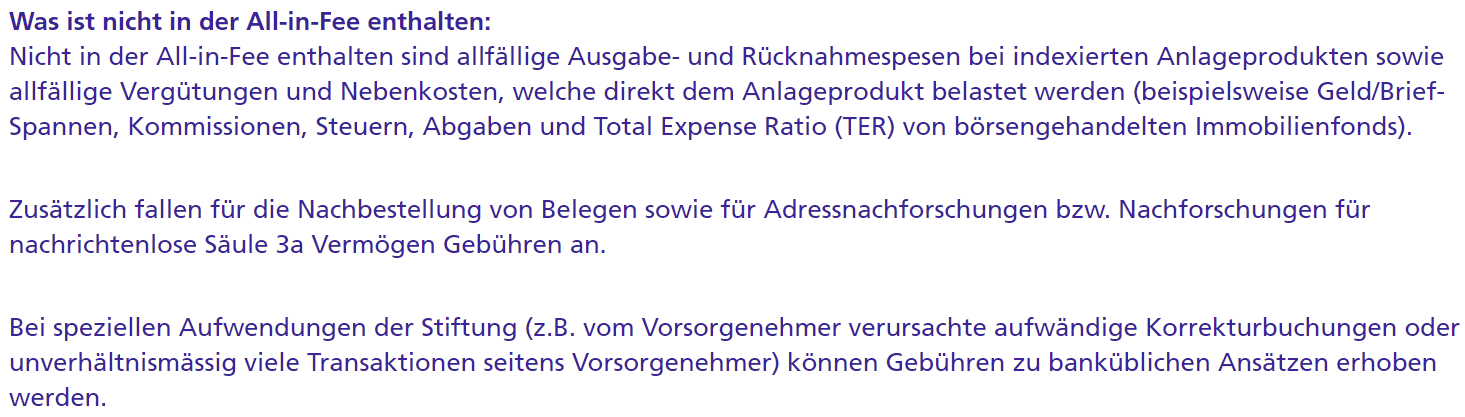 Frankly zusätzliche Gebühren