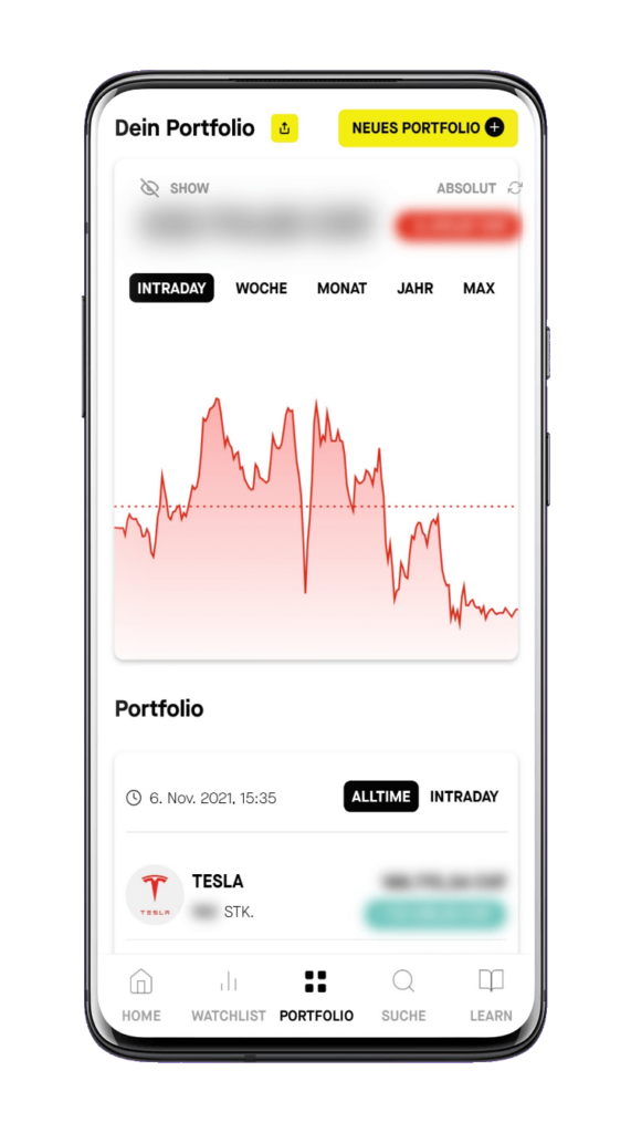 getquin Portfolio tracken Schweiz