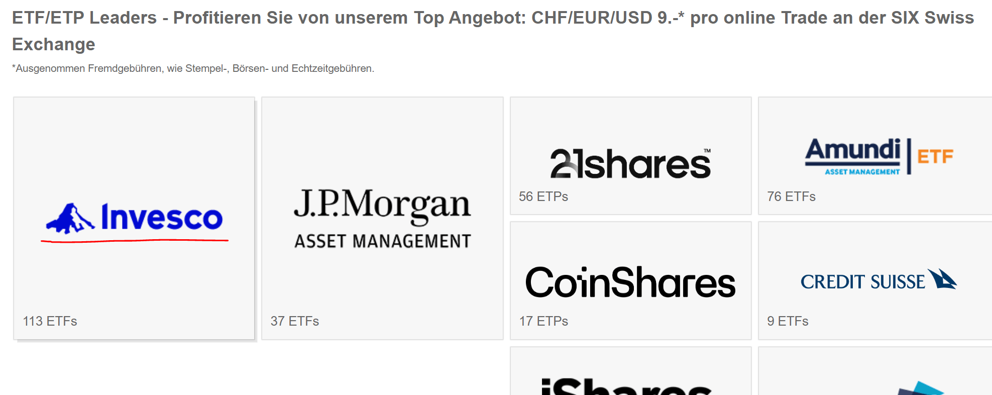 Swissquote Leader ETF Invesco